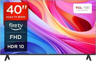 TCL 40SF540 - Téléviseur Intelligent FHD 40 Pouces - HDR & HLG-Dolby Audio-DTS Virtual X/DTS-HD-Metal Bezel-Less-Dual-Band WiFi 5-avec système Fire OS 7