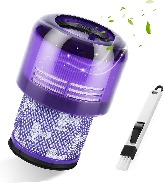 Filter for Dyson V11 V15, Vacuum Cleaner Filter Compatible with Dyson V11 Absolute/Animal/Fluffy/Torque Drive/Complete Pro, V15 Detect, SV14 SV17 SV22, Replacement Filter with 2in1 Brush, Purple - Image 1