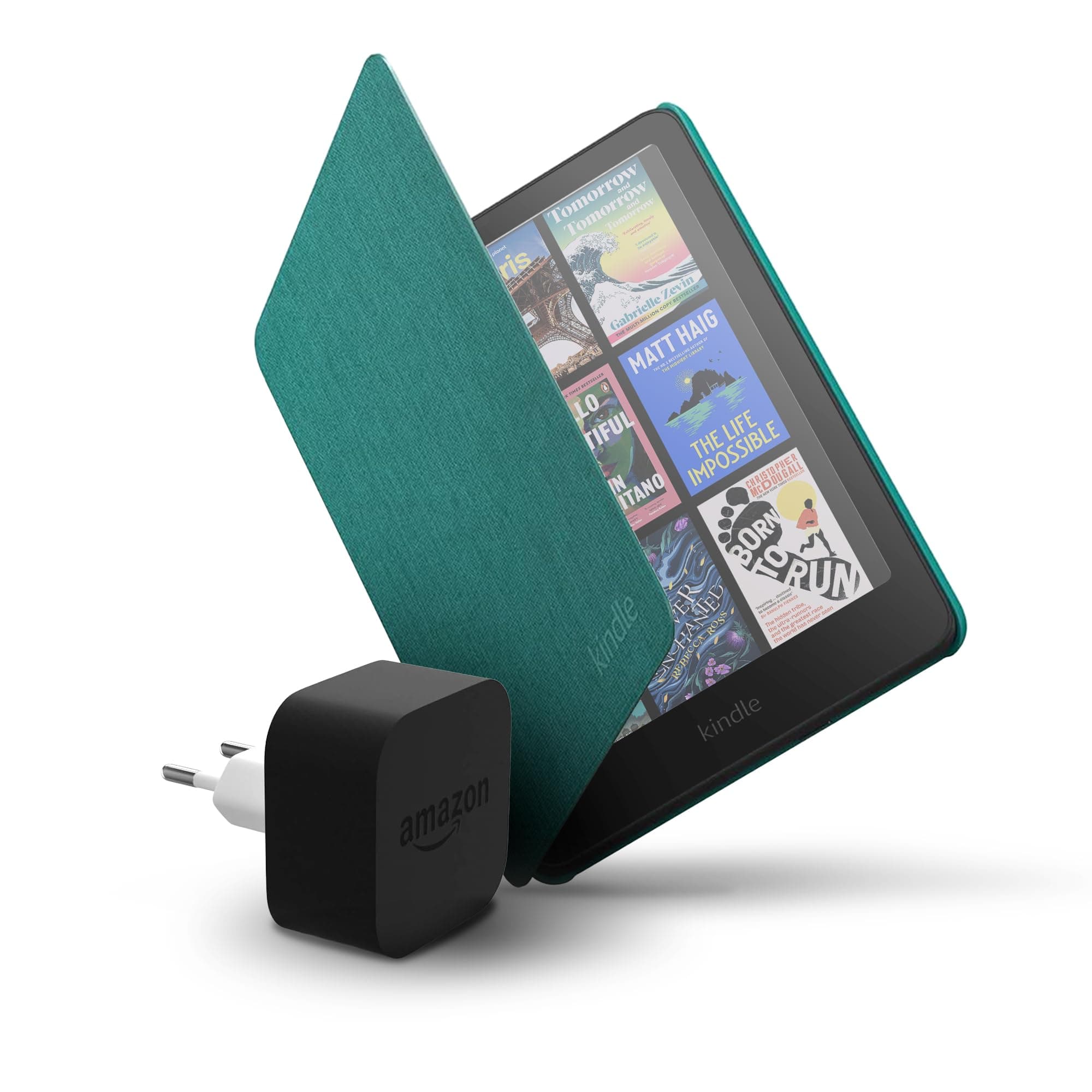 Amazon Kindle Colorsoft 16 GB + Amazon Jade Fabric Cover + Amazon Powerfast 9W Power Adapter