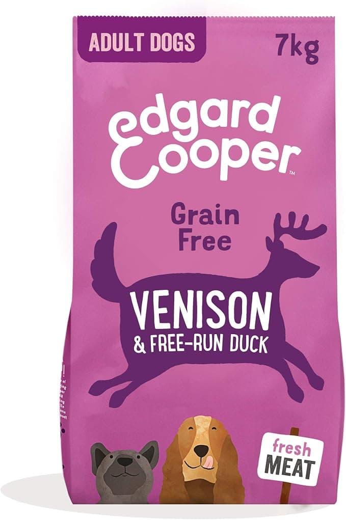 Edgard & Cooper Crochette Dogs, Adults, (Deer/Duck, 7 kg), Crunchy Dogs, Fresh Meat and Natural Ingredients, Grain Free, No Added Sugars, Hypoallergenic - Image 1