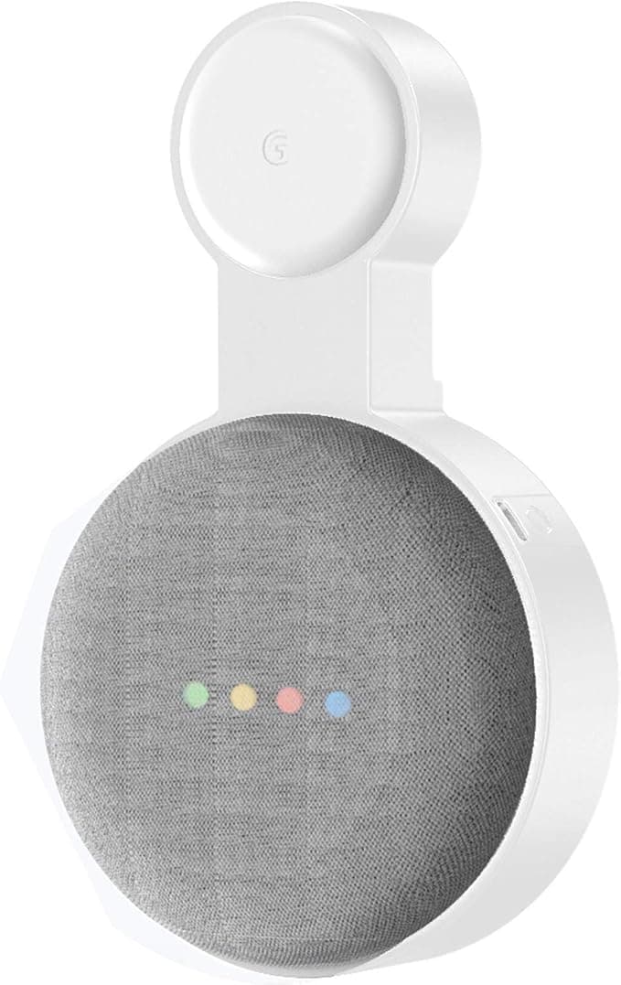 WANGW Wall Mount Stand Holder for Home Voice Assistants, Home Mini Cable Cover, for Google Nest Mini (2nd Gen) - Image 1