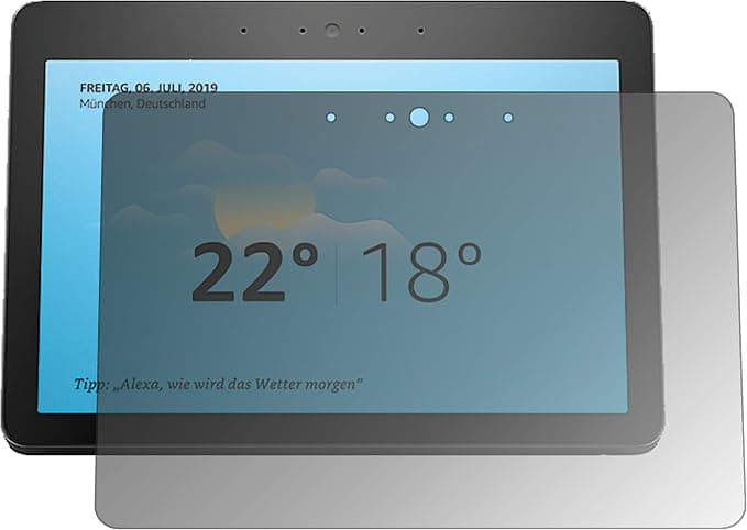 dipos I Protection écran de Confidentialité Compatible avec Amazon Echo Show 2. Gen Protecteur d'écran Privacy Anti-Espion - Image 1