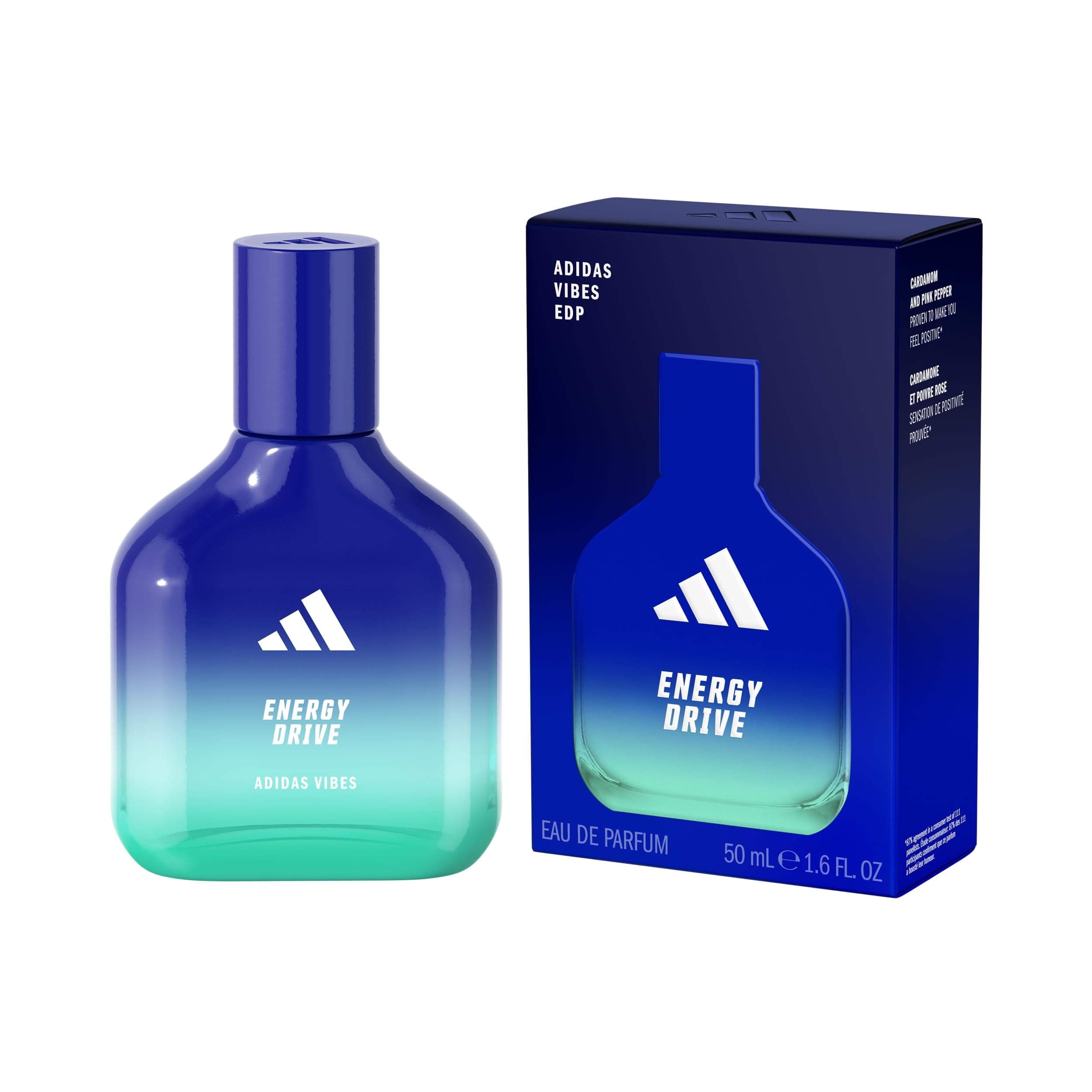adidas Vibes Energy Drive Eau de parfum pour tout le monde, énergisante et stimulante, 50 ml - Image 9