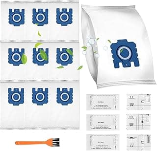10 Sacs Aspirateur Compatibles avec Miele GN Sacs pour Classic C1 Complete C3/C2, S2 S4 S5 S6 S8 Series d'aspirateur Sacs à Poussière de Rechange avec 6 Filtres et 1 Brosse