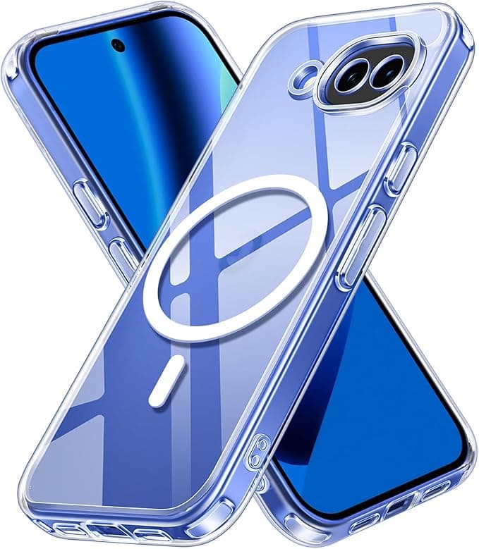 Google ivoler Magnetic Case for Google Pixel 10a, Compatible with MagSafe, [Anti-Yellow] [Military Shockproof Protection] HD Clear Phone Case, Transparent Back Anti-Scratch Cover