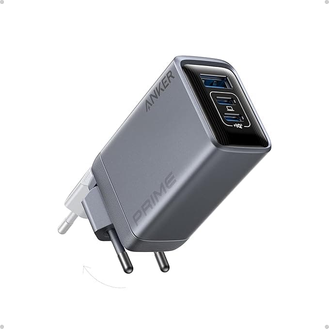 Anker Prime GaN 100W USB C Charger, Compact Foldable Anker Wall Charger 3 Ports, for MacBook, iPad, iPhone 16/16 Plus/16 Pro Max/15/14/13/12/11, Galaxy S24/S23, and More