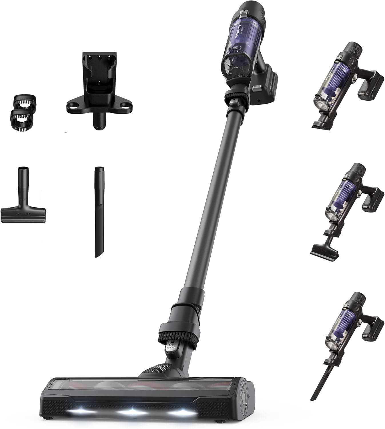 Rowenta X-Pert 7.60 Cordless Vacuum Cleaner, Ultra Light, Powerful 140 W, Versatile, Autonomy 45 min, Effective for All Floor Types RH6A33WO, Black - Image 1