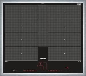 Siemens iQ700 Black,Stainless steel Built-in (placement) Zone induction hob