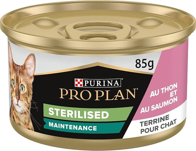 PURINA PRO PLAN | Adult STERILISED MAINTENANCE | Complete Food for Sterilized Adult Cat | Helps Maintain Good Urinary Health | Terrine | Salmon and Tuna | Box | 85 g - Image 1