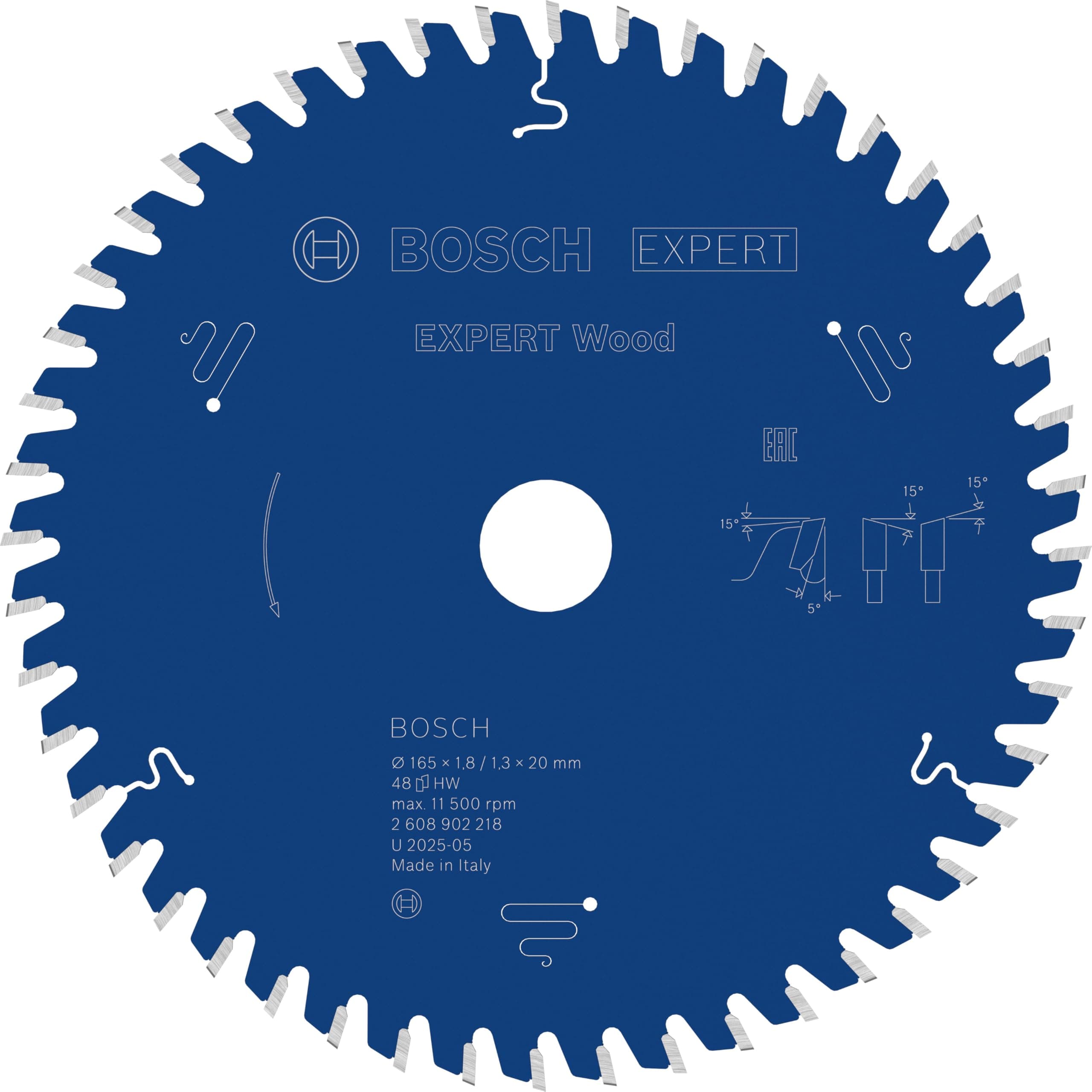 Bosch 1 x EXPERT Wood Wired Circular Saw Blade (for Softwood, Hardwood, Ø mm, Professional Accessory Portable Circular Saws) - Image 1