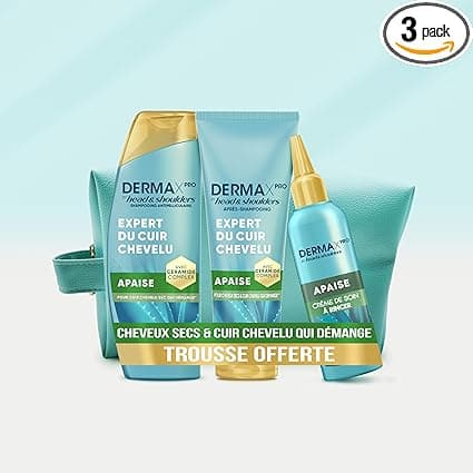 Head & Shoulders DermaXPro Soothes Women's Hair Set with Anti-Dandruff Shampoo 250 ml, Conditioner 220 ml & Soothing Care 145 ml, Aloe Vera Extract & Ceramide Complex