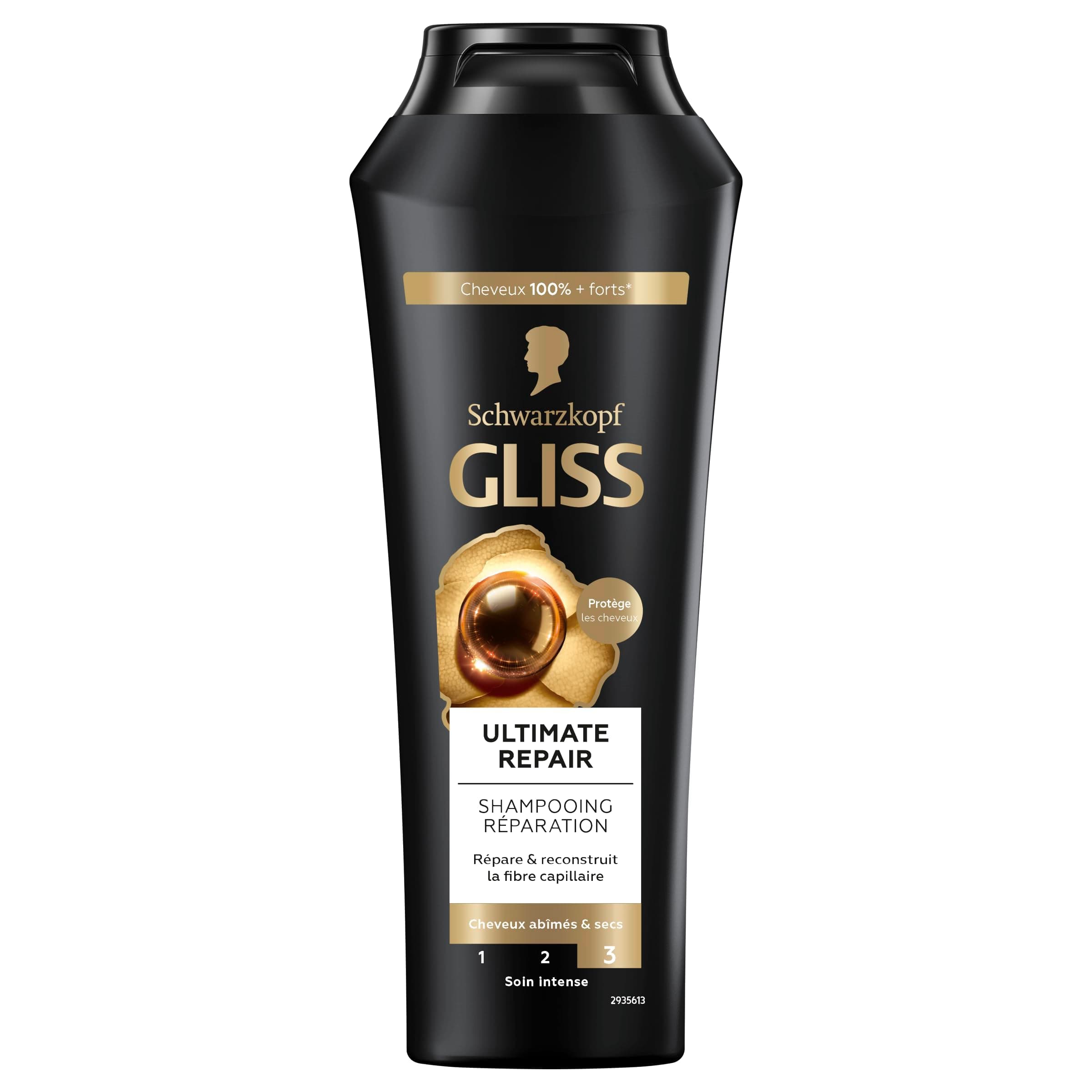 Schwarzkopf - Gliss - Ultimate Repair Shampoo - Dry/very damaged hair - 89% natural ingredients - 250 ml bottle