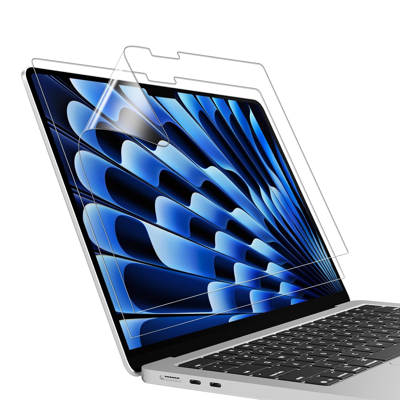 2 Packs Protective Screen Film for MacBook Air 13.6 Inch M4 M3 M2 (2025-2022) A3240 A3113 A2681 5H High Definition Scratch Resistant Protective Accessories - Image 1