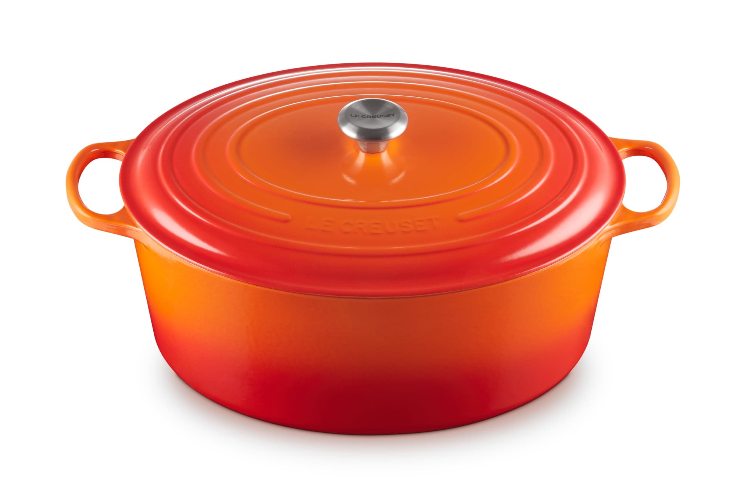 Le Creuset Le Creuset Signature Enamelled Cast Iron Casserole Dish with Lid, 40 cm, Oval, 13.9 L, Volcanic, 21178400902430