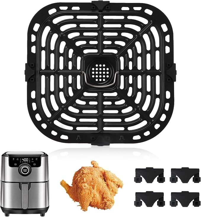 Air Fryer Baking Tray, 9 x 9.5 Inch, Air Fryer Baking Tray for Vortex 5.7QT Air Fryer (4 in 1), Non-Stick Coating, Air Fryer Tray, Replacement for Instant Pot - Image 1