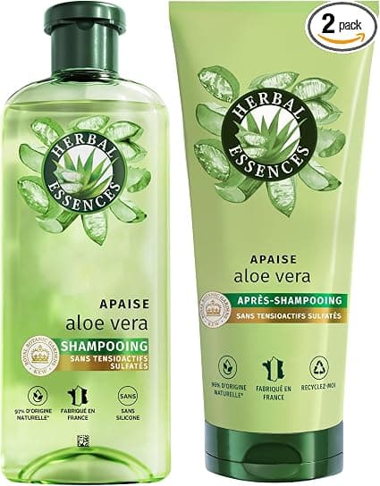 HERBAL ESSENCES - Sulfate Free - Shampoo 250ml + Conditioner 200ml - Soothes, Hydrates, Cleans and Nourishes Very Dry Hair - Jasmine Scent, Silicone and Sulfate Free - Vegan - Image 1