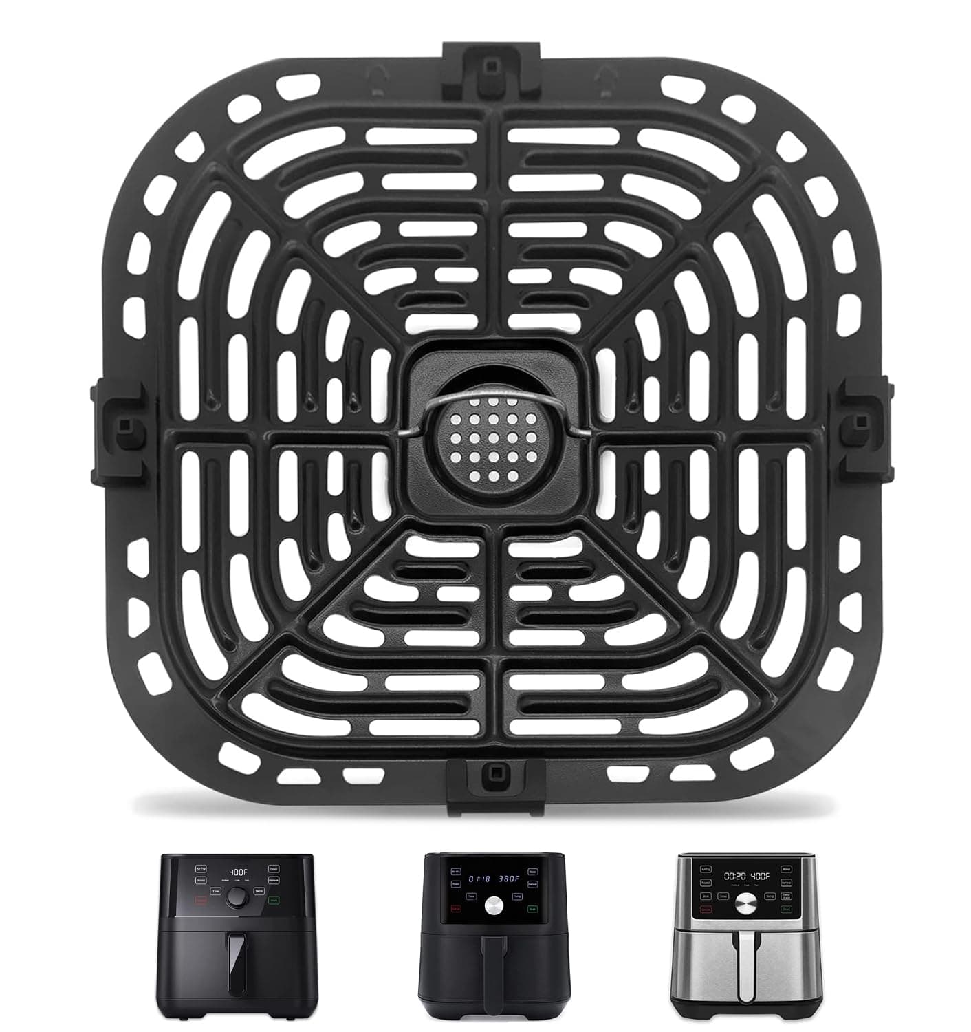 Air Fryer Accessories Instant Pot Vortex 6 in 1 5.7 QT Gourmia GAF735 6 QT Air Fryer Tray Replacement Air Fryer Tray Grill Plate Rack Plate Switch - Image 1