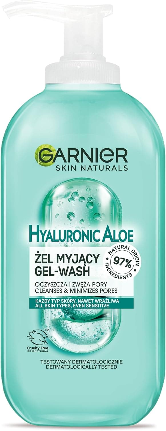 Garnier Hyaluronic Aloe Gel Cleansing Gel for All Skin Types 200 ml - Image 1