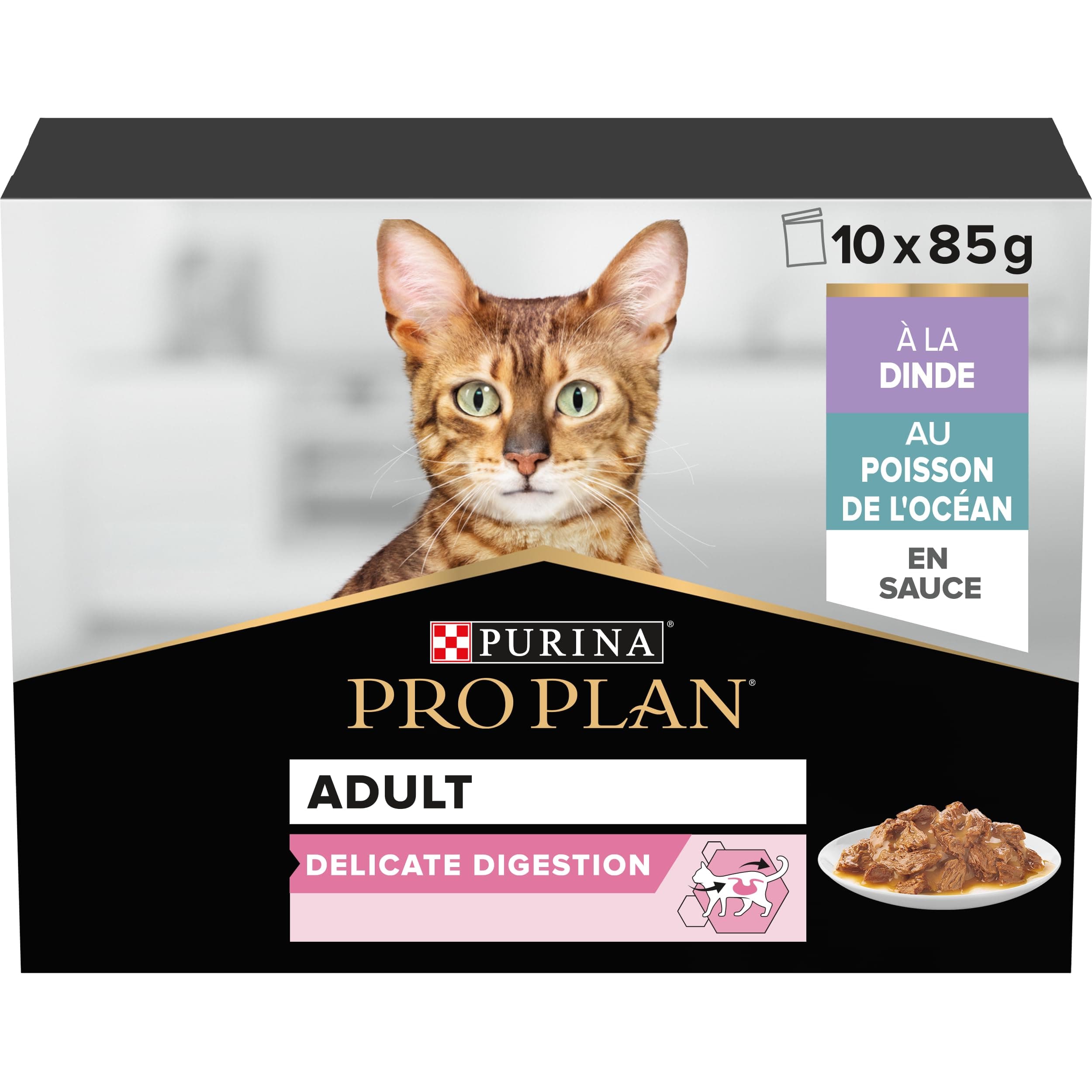 Pro Plan Adult Delicate Digestion Turkey Fish Sauce 10x85g