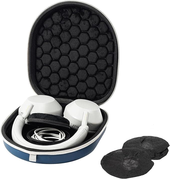 ProCase Housse pour JBL Tune 520BT 510BT 720BT 760NC 770NC/JBL Live 770NC/ Sony Casque WH-CH720N WH-CH520 WH-1000XM5 WH-1000XM4 WH-XB910N/ Bose 700/ AirPods Max avec 2 Couvre Oreillette Hygiène-Marine - Image 1