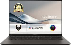 ASUS Zenbook S 14 AI-UX5406-68W OLED 14 Inch 3K (2880 x 1800) 120Hz Portable (Intel Core Ultra 7 Processor, 32GB LPDDR5X, 1TB NVMe SSD, Intel Arc Graphics, Windows 11 Home) - AZERTY Keyboard