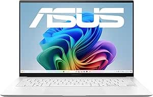 ASUS Zenbook S 14 UX5406SA Laptop | Copilot+ PC | 14" WQXGA+ 16:10 120Hz OLED Display | 32GB RAM | 1TB SSD | Intel Core Ultra 7 258V | Intel Arc | Win11 Home | QWERTZ | White