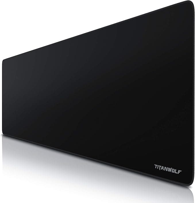 TITANWOLF - XXL Gaming Mouse Pad 1200x400mm - Oversized Table Mat Extra Large XXXL – for precision and speed - for Roccat Razer Logitech Mouse and Keyboard - Black - Image 1