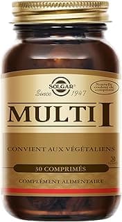 Solgar Multi I - Multivitamine Complète - Réduction de la Fatigue - Fer, Magnésium, Vitamines, Zinc, Minéraux - Vitalité et Energie - Complément Alimentaire - Flacon de 30 comprimés