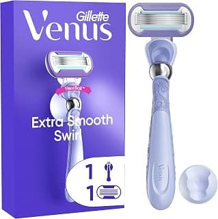 Gillette Venus Rasoir Pour Femme Extra Smooth Swirl, Recharge A 5 Lames Et Manche Réutilisable, Pivotant, Conçu Pour Glisser Dans Tous Les Courbes Du Corps, Rasage Doux Même Des Zones Difficiles