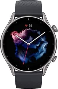 Amazfit GTR 3, 46 mm, Smart Watch with Alexa, 1.39 inch AMOLED, 21 Day Battery Life, SpO2, 150+ Sports Modes, GPS, 5 ATM Waterproof Sport Smartwatch (Black)