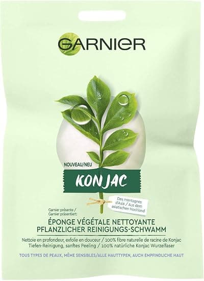 Garnier Bio – Cleansing and Exfoliating Konjac Sponge – 100% Vegetable – For All Skin Types - Image 1