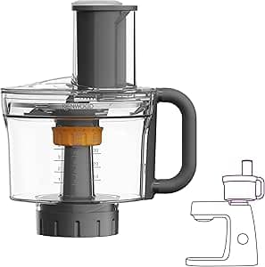 Kenwood MultiPro Food Processor KAH65.000PL, Dough Accessory, 5 Cutting Discs with Adjustable Disc for Slicing, ExpressDice System, 1.2 L Capacity, Accessory Bag, Silver