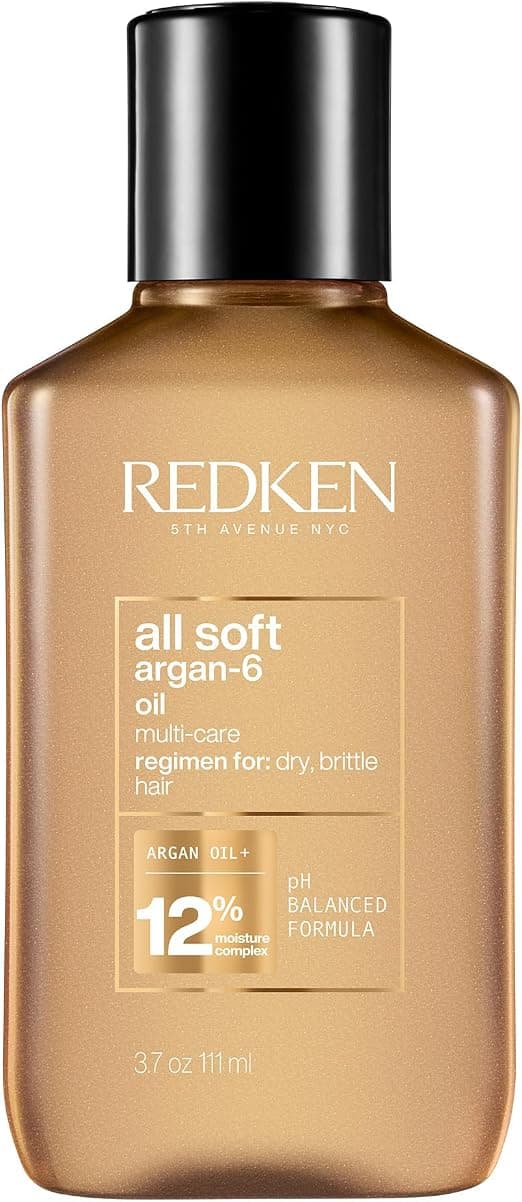REDKEN - Concentrated Multi-Benefit Argan Oil for Dry and Desydrathy Hair - Nourishing & Enhancing - Protein & Argan Oil - Vegan Product - All Soft - 113 ml - Image 1