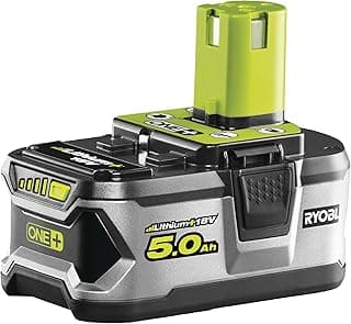 Ryobi - Batterie 18 Volts ONE+ 5,0 Ah Lithium-Ion - Compatible avec Tous les Outils 18V ONE+ et 100% Rétro-Compatible - Grande Autonomie et Performance - RB18L50