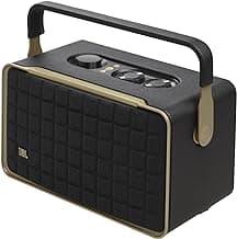 JBL Authentics 300 Smart Portable Smart Speaker with WiFi, Bluetooth and Voice Assistants, Retro Design, Black