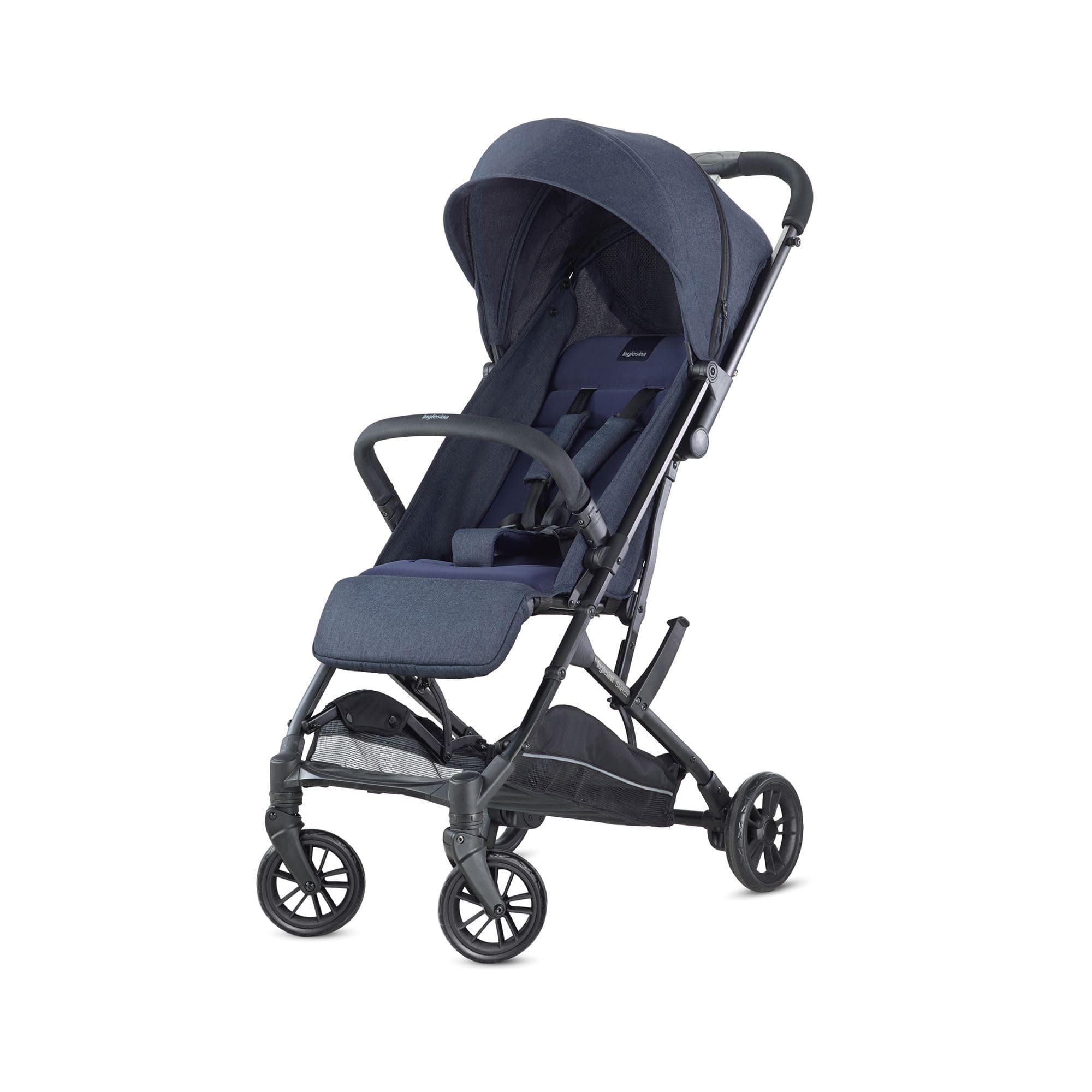 Inglesina Sketch Lightweight Compact Pushchair, Blue, Comfortable, Up to 17 kg, One-Handed Folding, UPF 50+