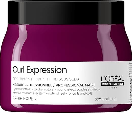 L'Oréal Professionnel, Expert Series Intensive Moisturizing Mask for Curly, Curly & Kinky Hair, Natural Touch, Curl Expression, Expert Series, 250 ml - Image 1