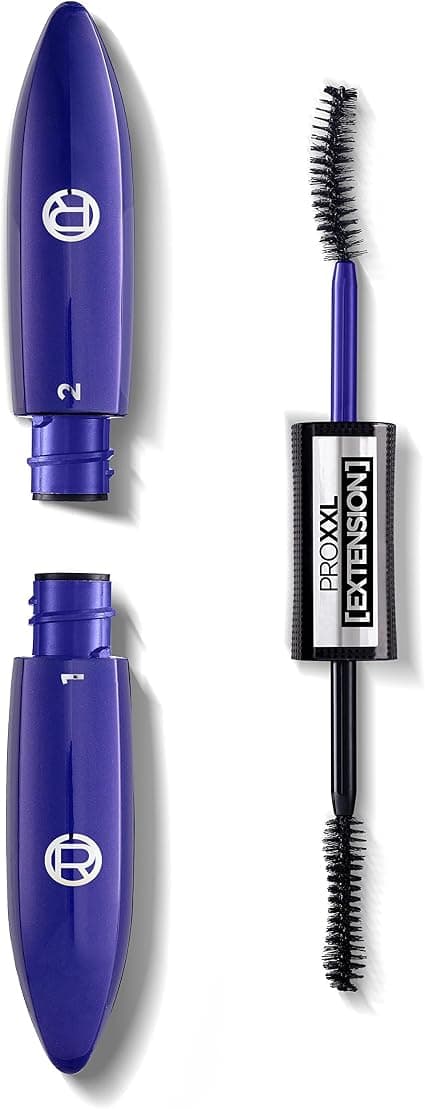 L'Oréal Paris - Mascara Pro XXL Extension - Professional Eyelash Extension Effect - Double Brush Technology - Long Lasting - Shade : Black - 12 ml - Image 1