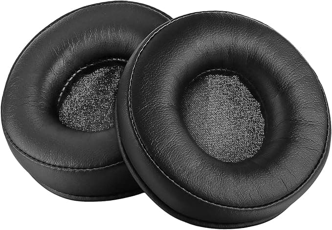 Universal Ear Pads 70 mm Protein Leather and Foam Compatible with Sony, Philips, JBL, AKG Headphones (Diameter: 70 mm, Black)