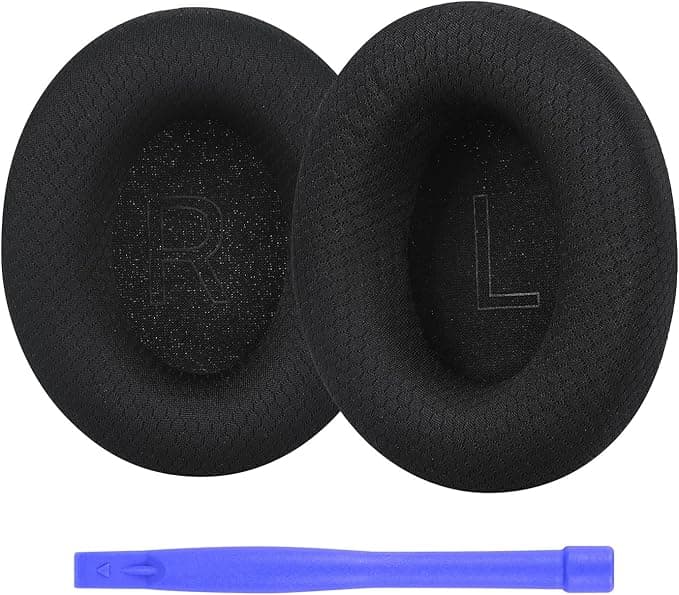 Replacement Ear Pads for Razer Kraken V4 / Razer Kraken V4 Pro Gaming Headset by MMOBIEL - Memory Foam and Mesh Cushion Headphone - Replacement Ear Pads - Black