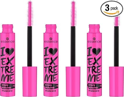 essence I LOVE EXTREME – Mascara Volume Fou, Noir, Longue Tenue, Volumisant, Recourbant, Allongeant, Vegan, Sans Microplastiques ni Parfum, Lot de 3 (3x12 ml) - Image 9