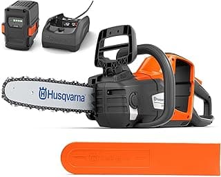 Husqvarna Husqvarna 225i : Tronçonneuse à batterie 36V avec batterie et chargeur inclus, légère, silencieuse, guide 30 cm, vitesse de chaîne 20 m/s. Idéale pour l’élagage et l’entretien du jardin.
