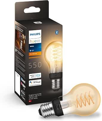 Philips Hue White, Vintage Filament Bulb Bluetooth Compatible, Standard Size, Works with Alexa, Google Assistant and Apple Homekit          [Energy Class G]