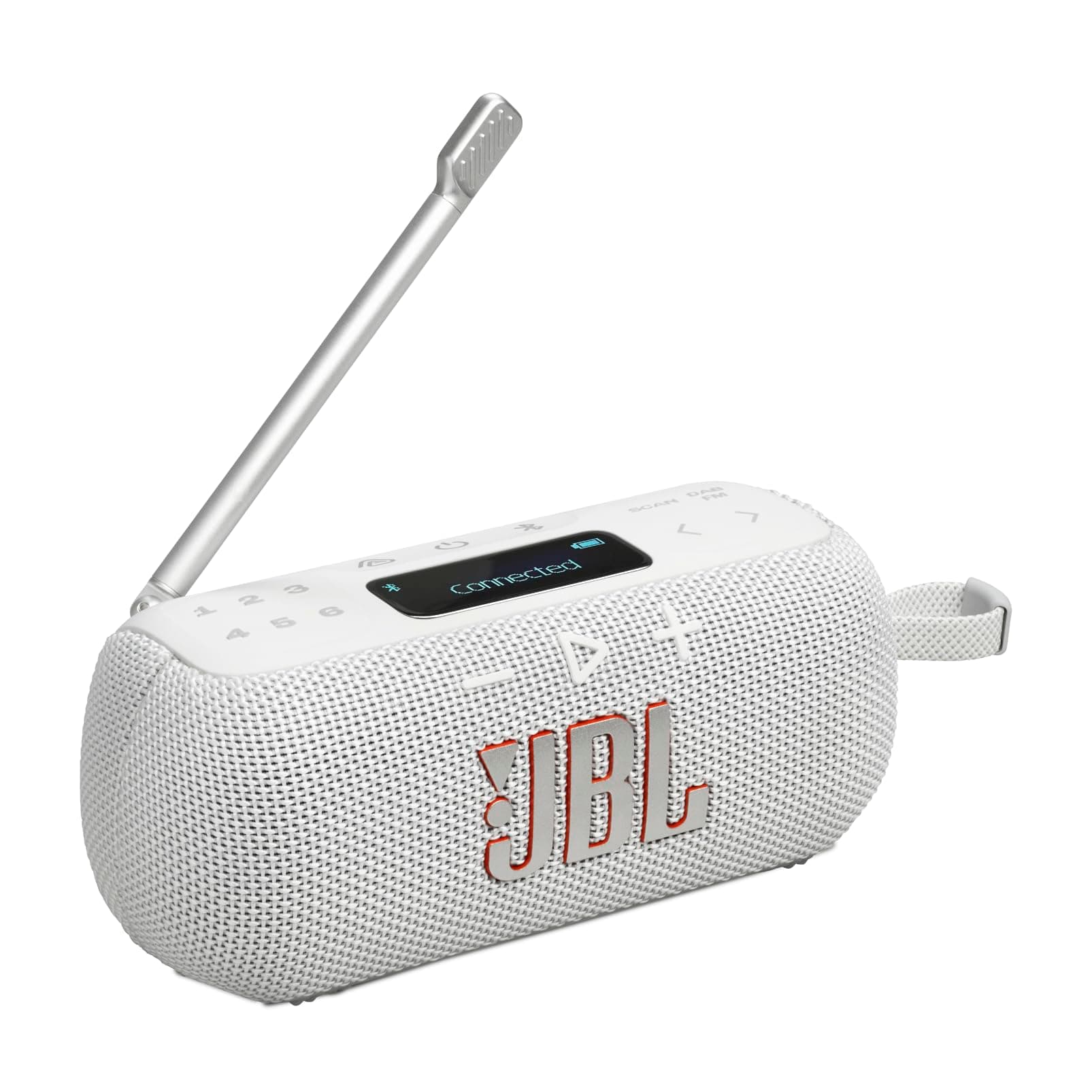JBL Tuner 3 Portable Dab/Dab+/FM Radio with Bluetooth, 6 Presets, 15 Hours Battery Life, IP68 Waterproof, Auracast Multi-Speaker Connection, Compatible with JBL Portable App, White - Image 1