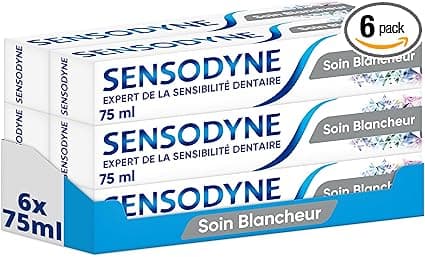 SENSODYNE - Dentifrice Soin Blancheur - Cliniquement Prouvé pour Soulager la Sensibilité Dentaire - Aide à Eliminer les Taches Dentaires Pour des Dents Plus Blanches - 6 x 75 ml - Image 10