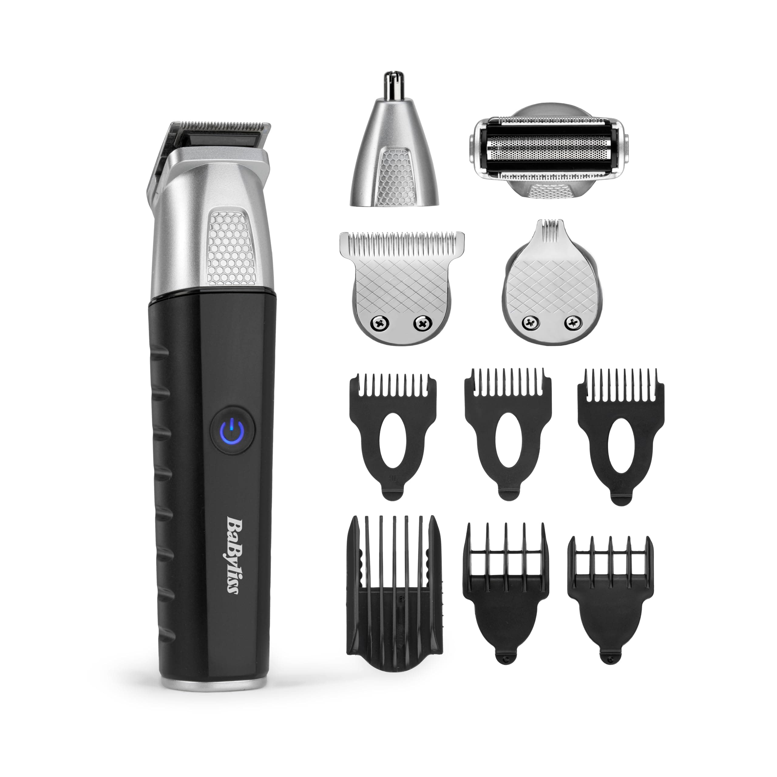BaByliss Tondeuse Multi-usages Lithium Power 11-in-1 - Kit complet sans fil incluant une tondeuse barbe,cheveux et nez, oreilles et sourcils, Waterproof, Noir/Gris, MT812E - Image 10