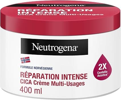 Neutrogena CICA Multi-Use Intense Repair Cream (400ml Pump Bottle) – Hands, Face, Feet & Body – 15% Glycerine + Centella Asiatica – 72h Hydration – Very Dry Skin - Image 1