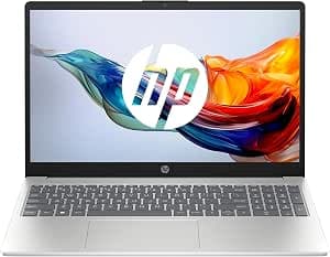 HP 15-fc0006sf 15.6 inch FHD Laptop (AMD Ryzen 5 7520U, 8GB RAM, 256GB SSD, AMD Radeon Graphics, Windows 11), Silver Laptop, AZERTY Keyboard