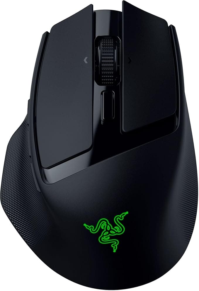 Razer Basilisk Mobile - Small Ergonomic and Portable Wireless Gaming Mouse - AI Prompt Master - Focus X 18K Sensor (Tri-Mode Connectivity, Up to 105 Hours, Mouse Switches Gen-3) Black - Image 1