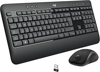 Logitech MK540 Combo Clavier Souris sans Fil Windows, Connexion 2.4 GHz avec Récepteur USB Unifying, Touches Multimédia, Batterie Longue Durée 3 Ans, PC/Portable, Clavier AZERTY Français - Noir